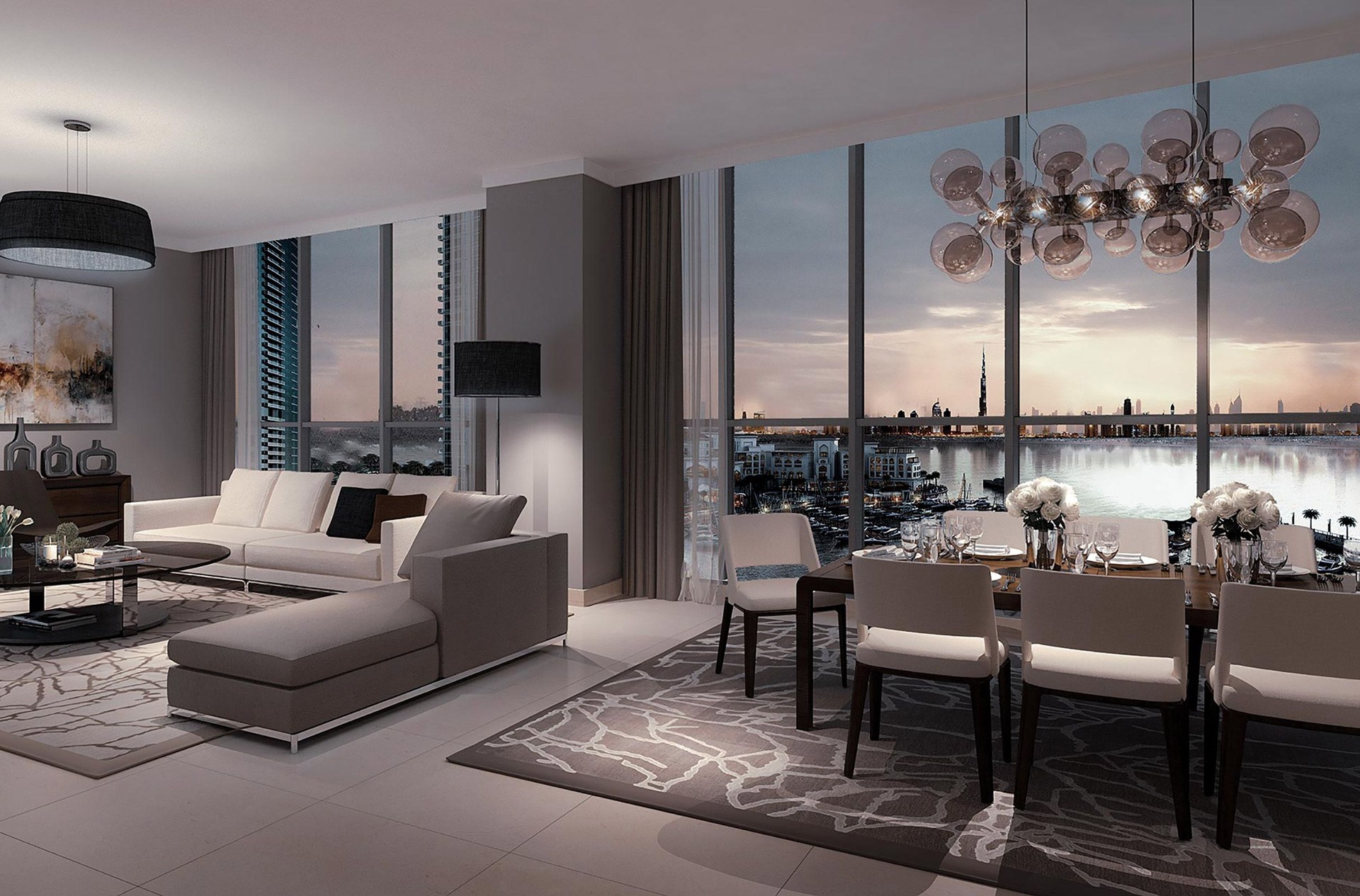 Chic luxury apartment in Dubai Creek Harbour: Image 1