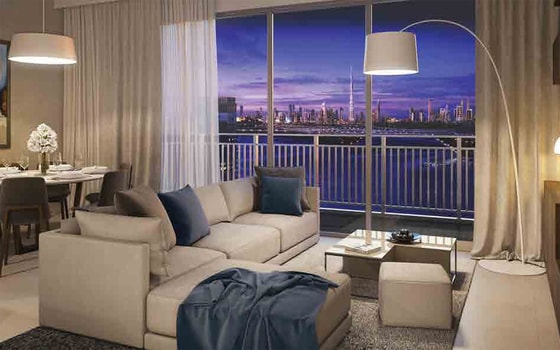 Luxury apartment with Burj Khalifa view in Dubai Creek Harbour: Image 1